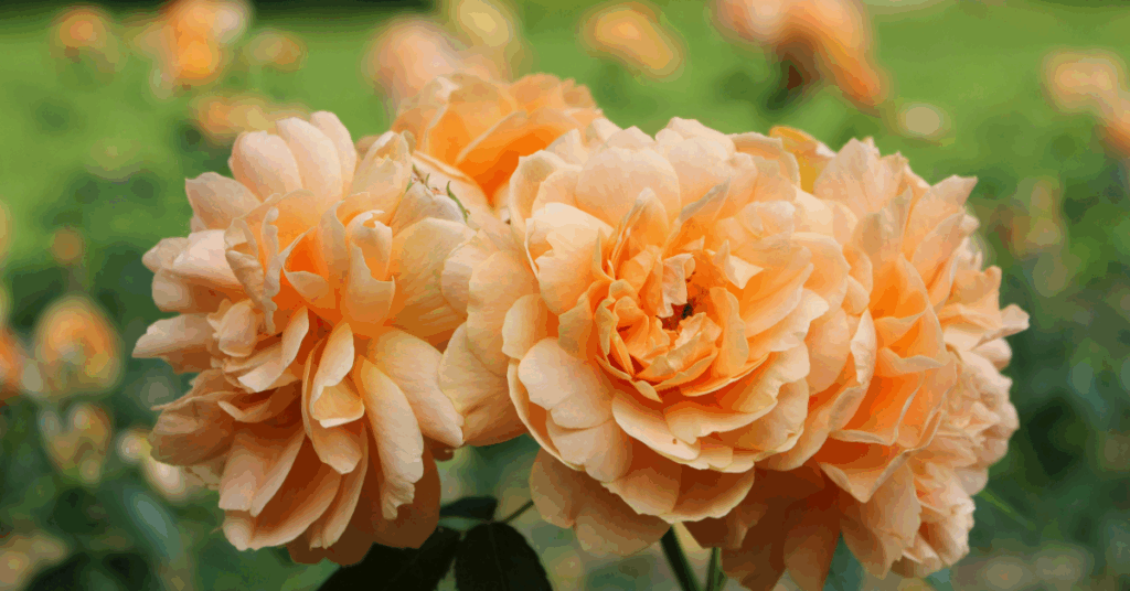 peach coloured roses